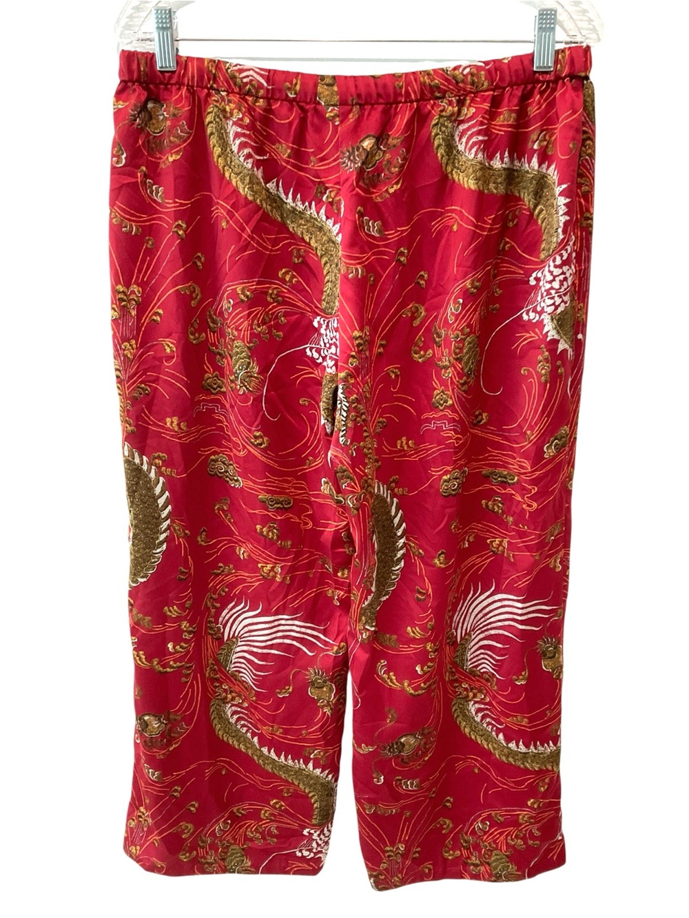 Natori Red Dragon Satin Pajama Set Large - Picture 6 of 9